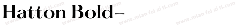 Hatton Bold字体转换